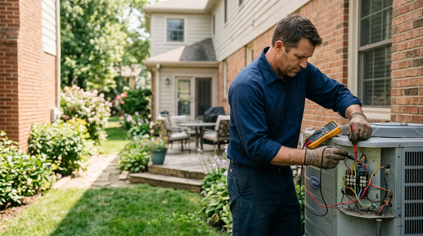 HVAC technician working near Essex, IA